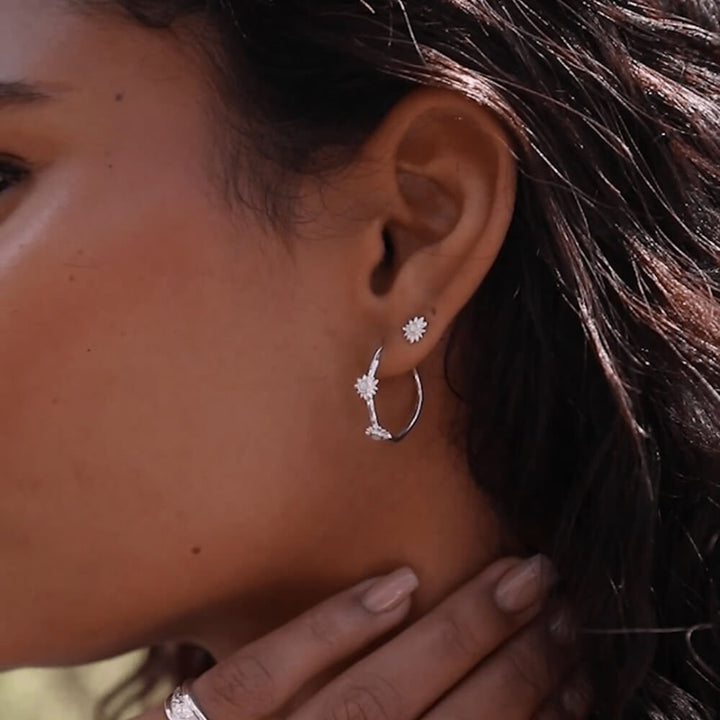 Daisy London Silver Daisy Mother Of Pearl Earring Stack - MococoDaisy LondonGSET168_SLVEarrings
