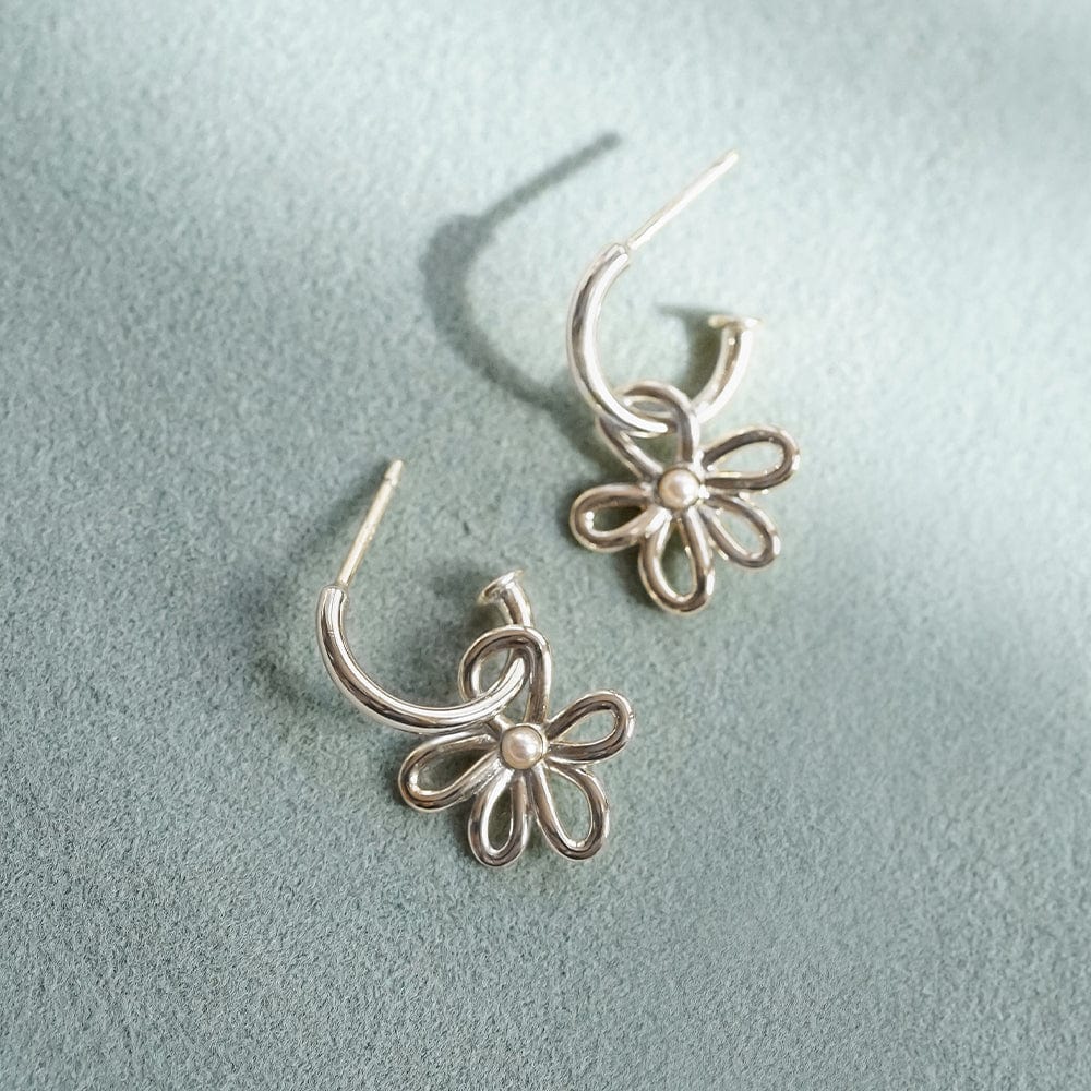 Daisy London Silver Daisy Pearl Drop Earrings - MococoDaisy LondonBPE02_SLVEarrings