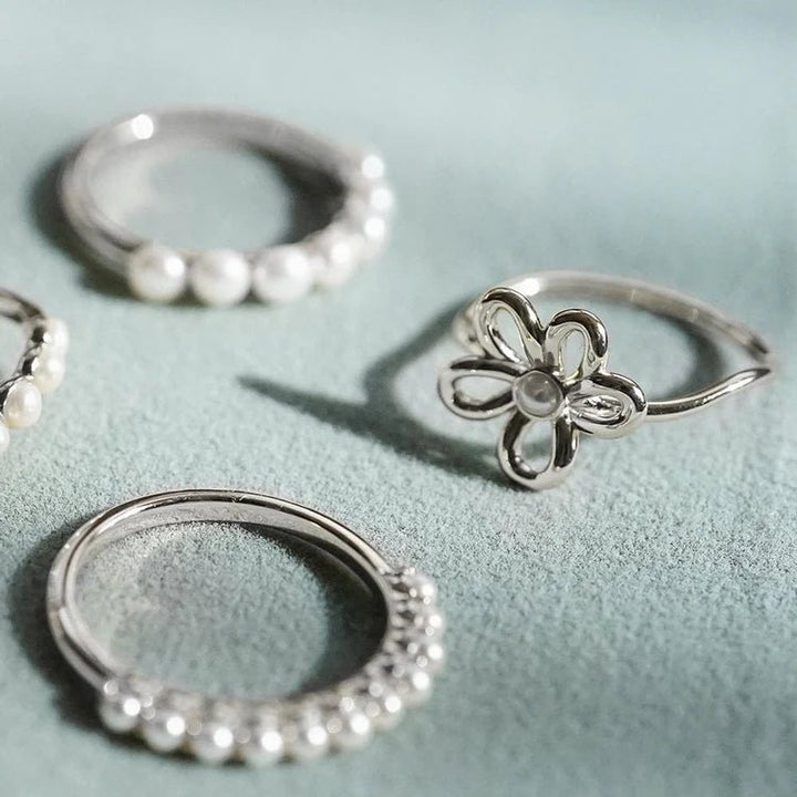 Daisy London Silver Daisy Pearl Ring - MococoDaisy LondonBPR04_SLV_SRings