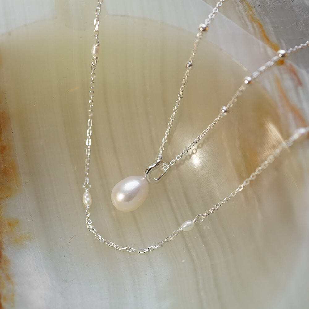 Daisy London Silver Double Pearl Necklace Layering Set - MococoDaisy LondonGSET143_SLVJewellery Sets