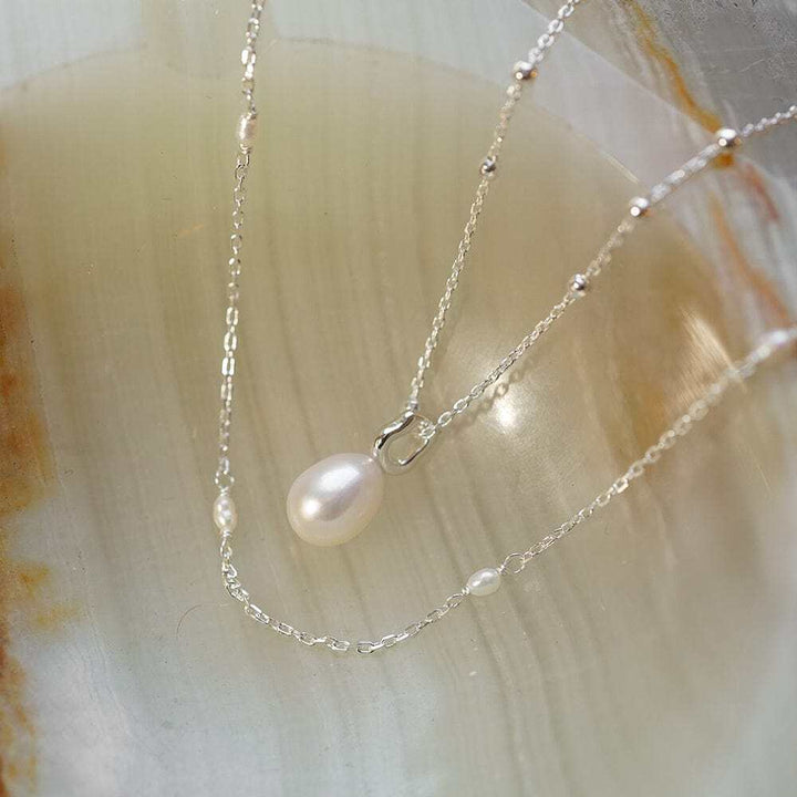Daisy London Silver Double Pearl Necklace Layering Set - MococoDaisy LondonGSET143_SLVJewellery Sets
