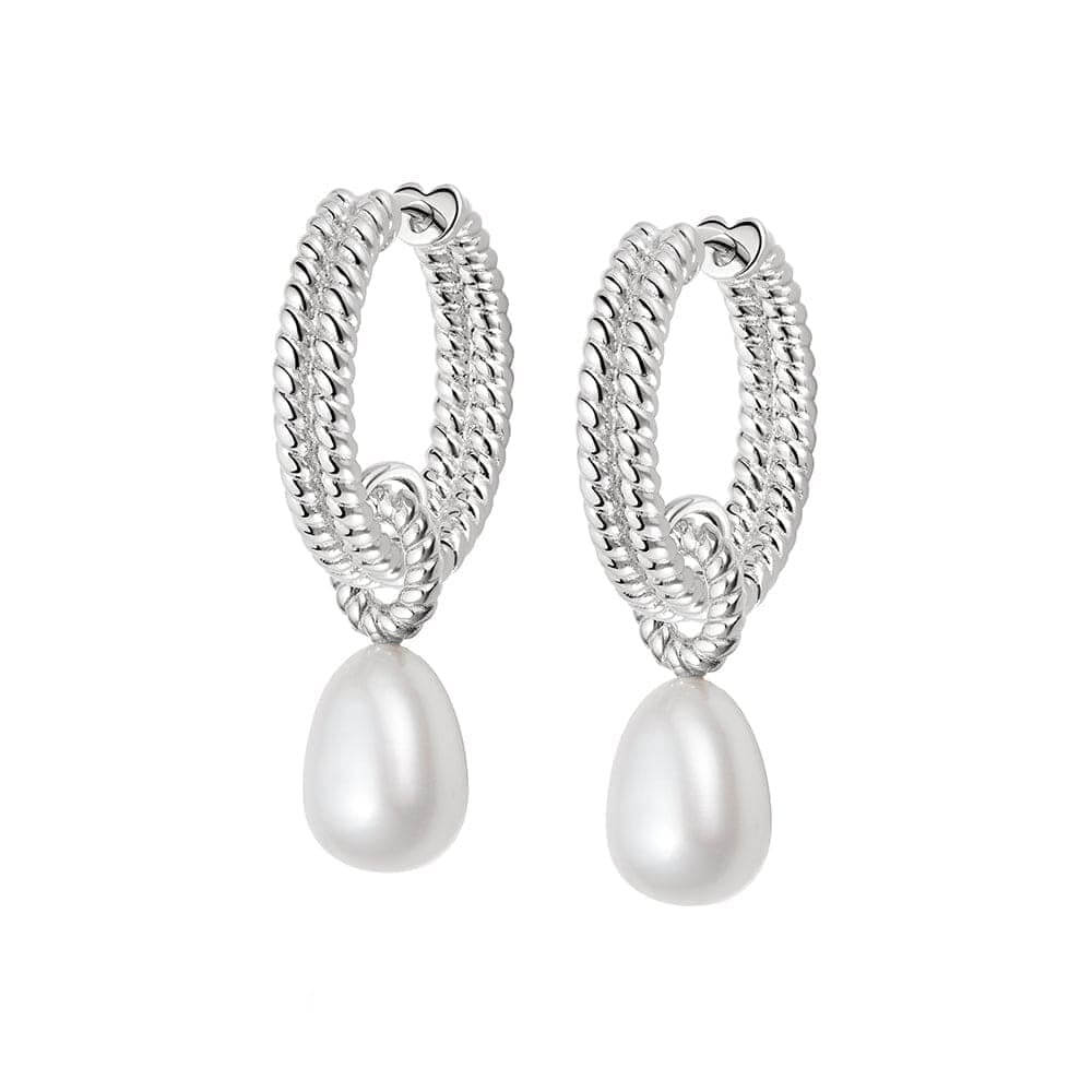 Daisy London Silver Double Rope Pearl Drop Earrings - MococoDaisy LondonTE07_SLVEarrings
