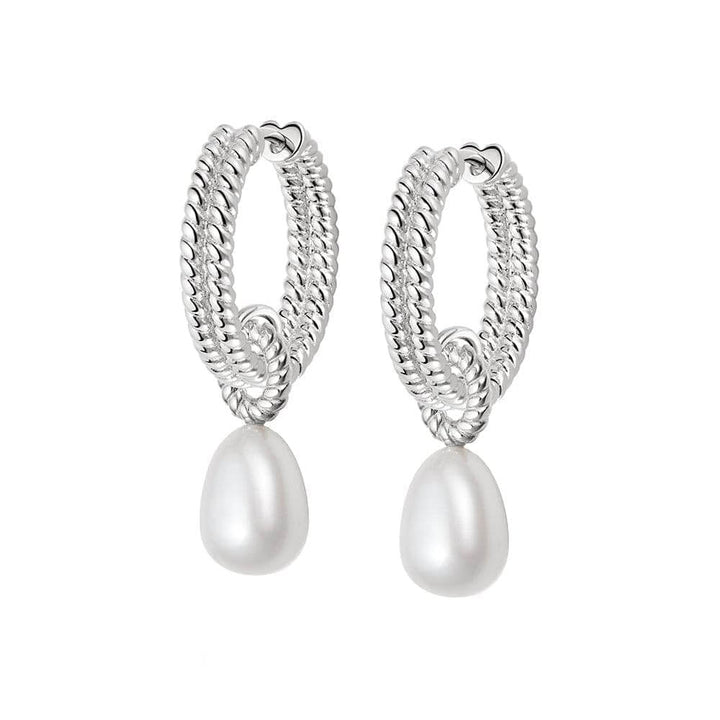 Daisy London Silver Double Rope Pearl Drop Earrings - MococoDaisy LondonTE07_SLVEarrings