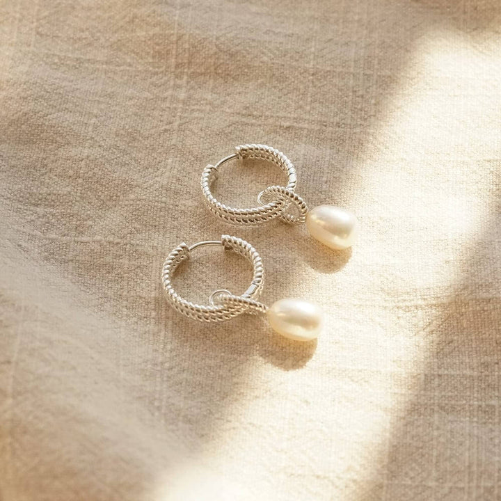 Daisy London Silver Double Rope Pearl Drop Earrings - MococoDaisy LondonTE07_SLVEarrings