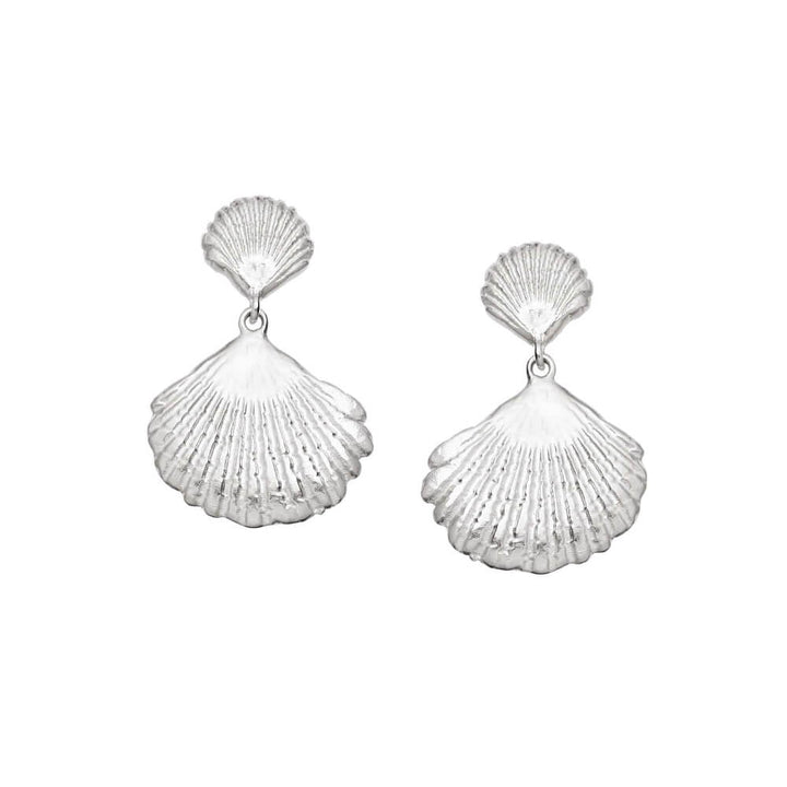 Daisy London Silver Double Shell Earrings - MococoDaisy LondonSE07_SLVEarrings