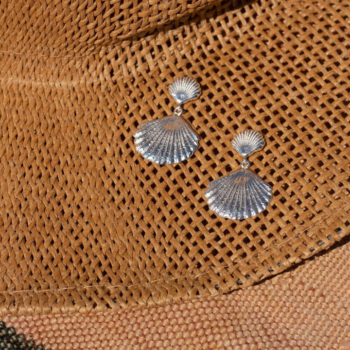 Daisy London Silver Double Shell Earrings - MococoDaisy LondonSE07_SLVEarrings