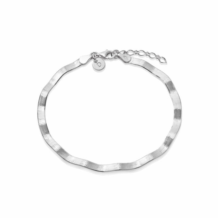 Daisy London Silver Estee Lalonde Wavy Snake Bracelet image