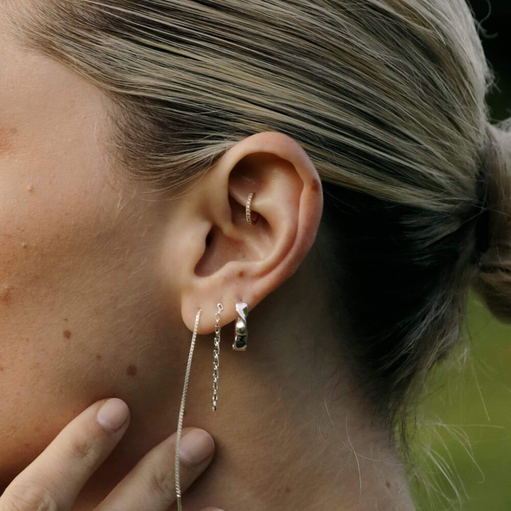 Daisy London Silver Estee Lalonde Box Chain Earrings - MococoDaisy London3ELE33_SLVEarrings