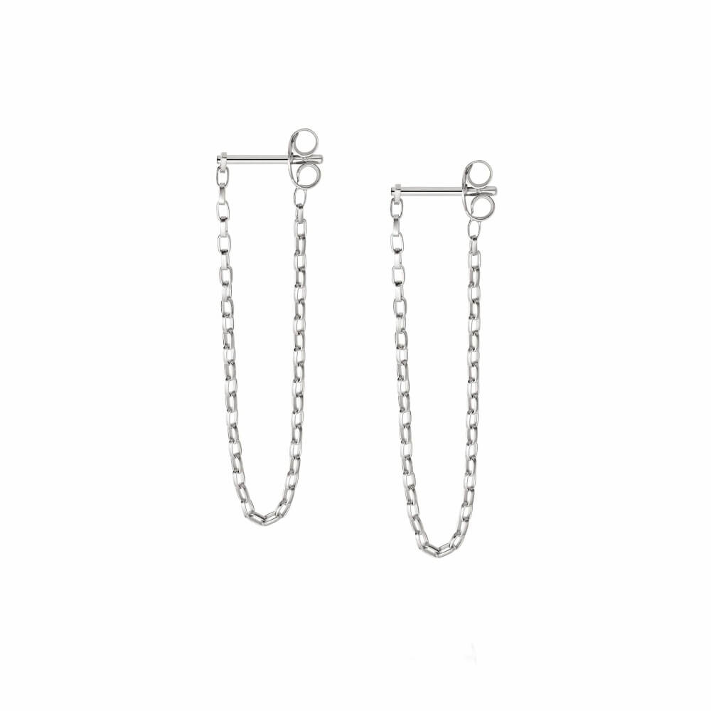 Daisy London Silver Estee Lalonde Box Chain Earrings - MococoDaisy London3ELE33_SLVEarrings