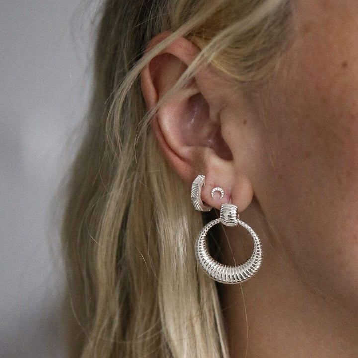 Daisy London Silver Estee Lalonde Luna Stud Earrings - MococoDaisy London2ELE21_SLVEarrings