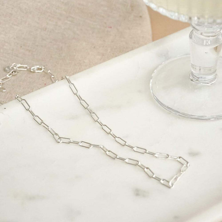 Daisy London Silver Estee Lalonde Open Box Chain Necklace - MococoDaisy London4ELN35_SLVNecklaces