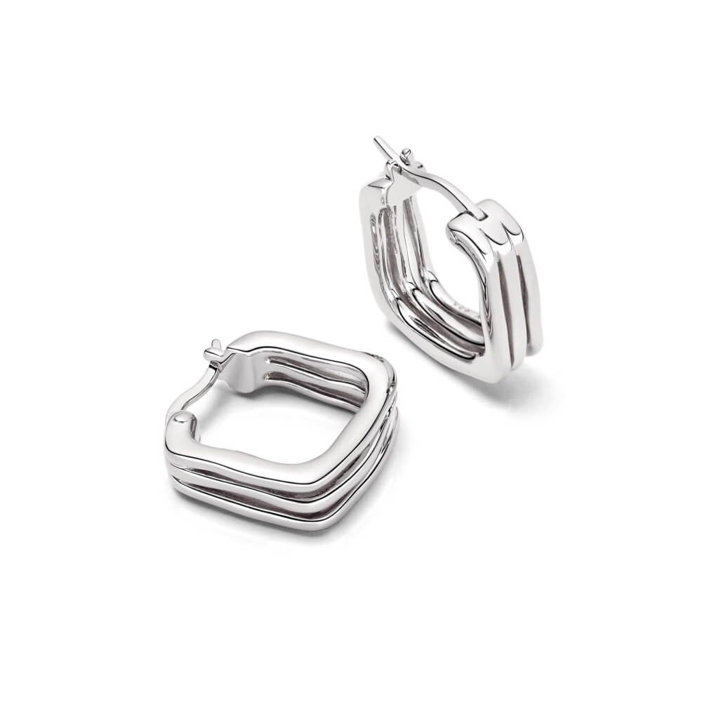 Daisy London Silver Estee Lalonde Sisterhood Hoop Earrings - MococoDaisy London2ELE19_SLVEarrings