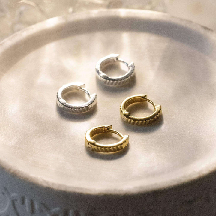 Daisy London Silver Estee Lalonde Sunburst Huggie Hoops - MococoDaisy LondonELE17_SLVEarrings