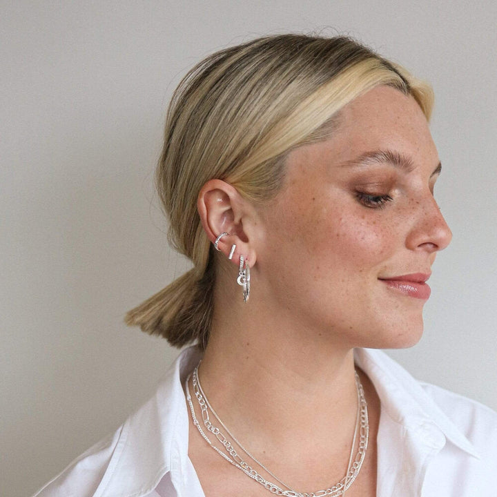 Daisy London Silver Estee Lalonde T Bar Stud Earrings - MococoDaisy LondonELE01_SLVEarrings