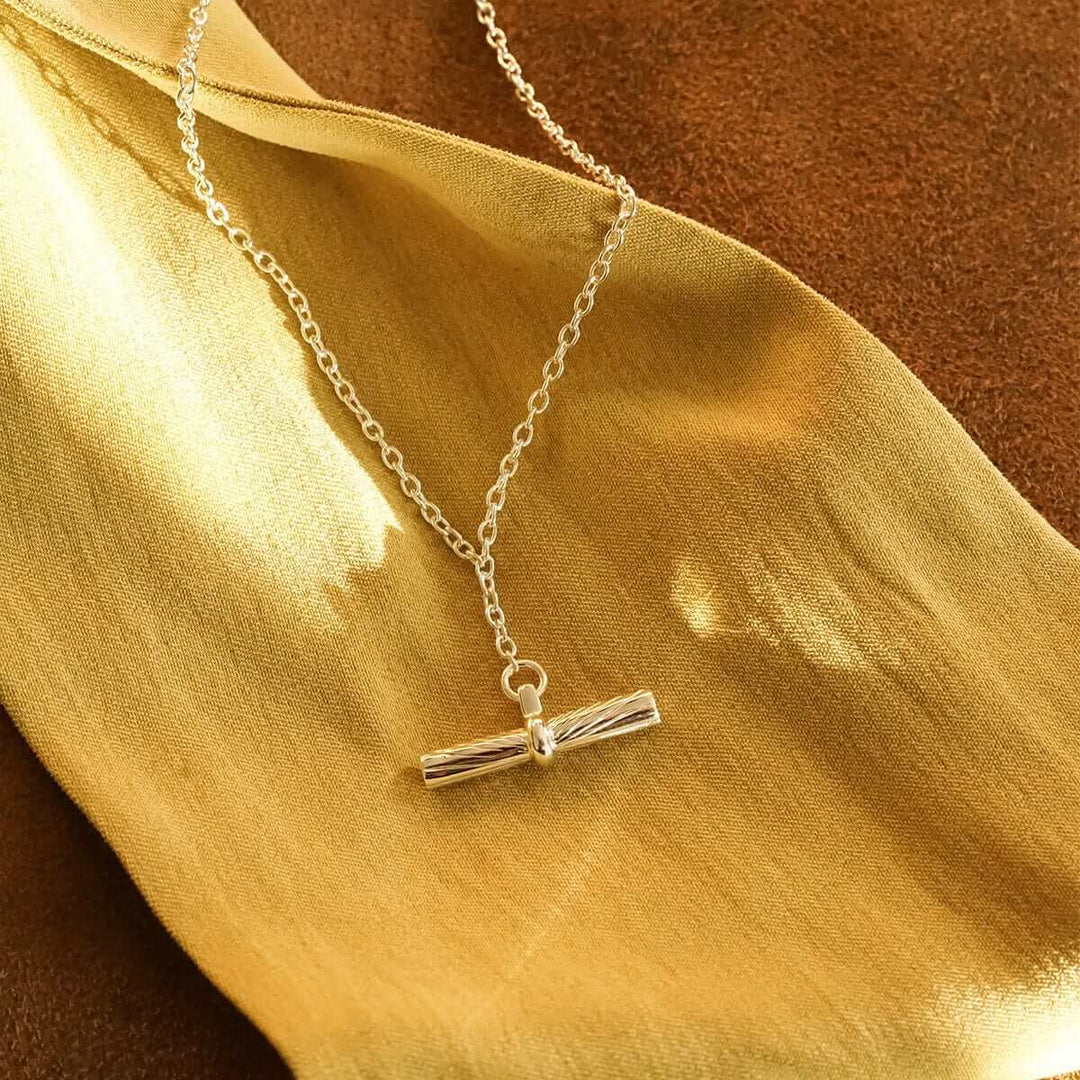 Daisy London Silver Estee Lalonde Tbar Necklace - MococoDaisy LondonELN04_SLVNecklaces
