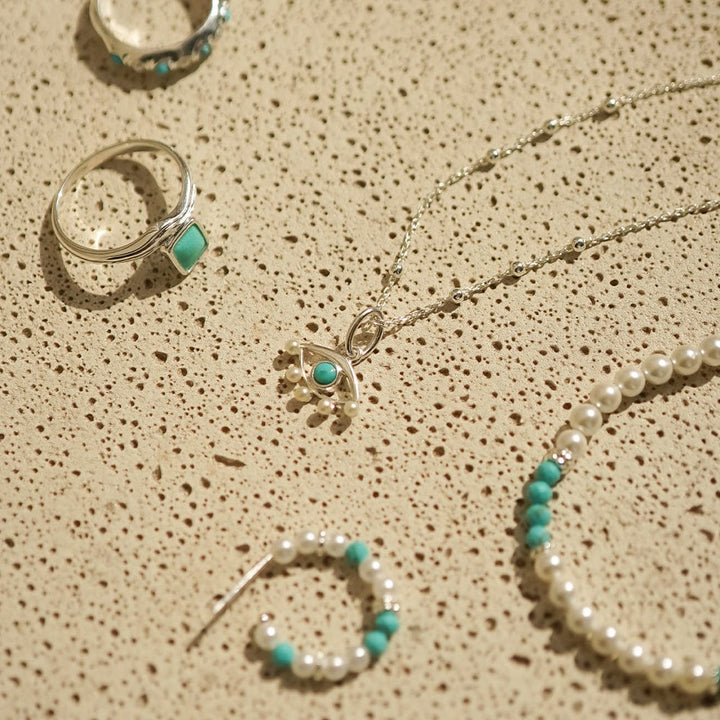 Daisy London Silver Evil Eye Necklace - MococoDaisy LondonSN14_SLVNecklaces
