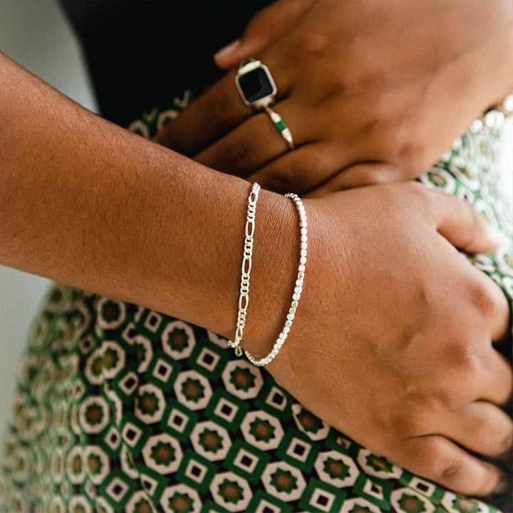 Daisy London Silver Fine Figaro Chain Bracelet image 3