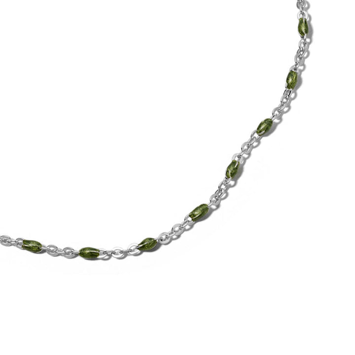 Daisy London Silver Green Enamel Beaded Bracelet - MococoDaisy LondonBBR01_SLVBracelets