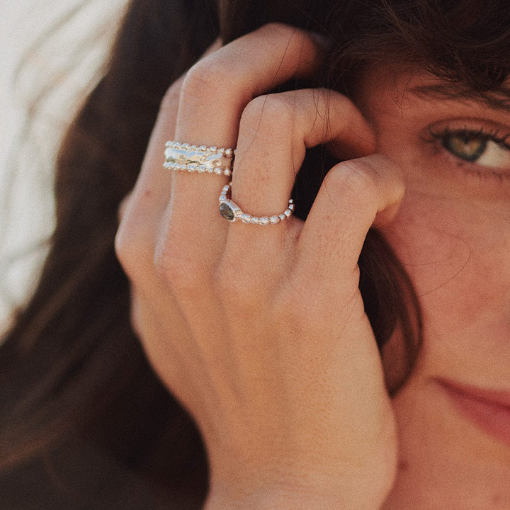 Daisy London Silver Healing Stone Ring - MococoDaisy LondonHR4005_SLV_XS5056104134757Rings