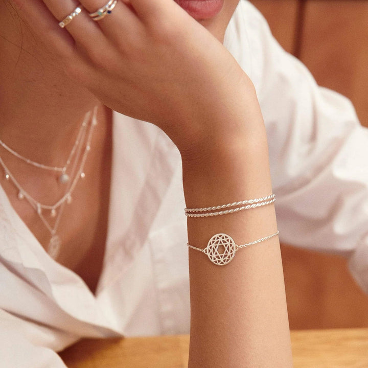 Daisy London Silver Heart Chakra Chain Bracelet - MococoDaisy LondonCHKBR10115055379310132Bracelets