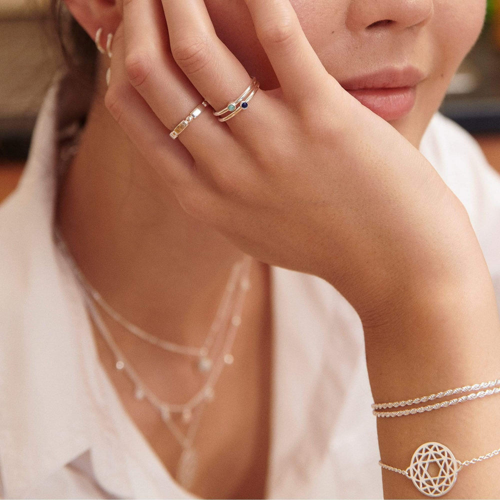 Daisy London Silver Heart Chakra Chain Bracelet - MococoDaisy LondonCHKBR10115055379310132Bracelets