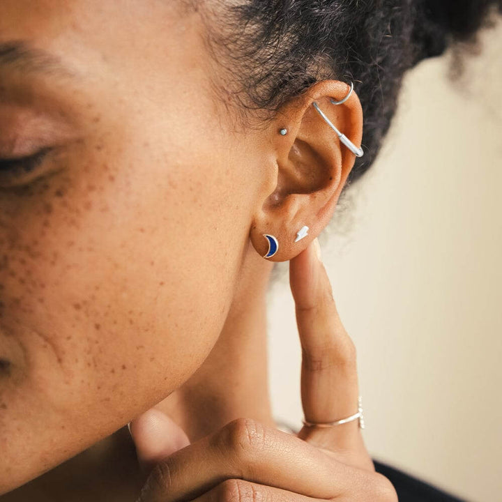 Daisy London Silver Lightning Stud Earrings - MococoDaisy LondonST08_SLVEarrings