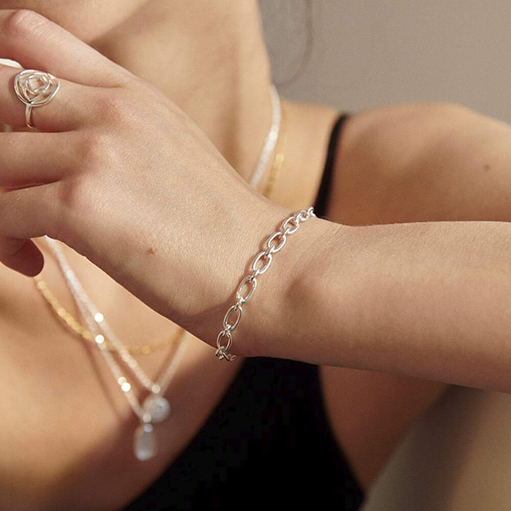 Daisy London Silver Linked Chain Bracelet - MococoDaisy LondonBRB8004_SLVBracelets