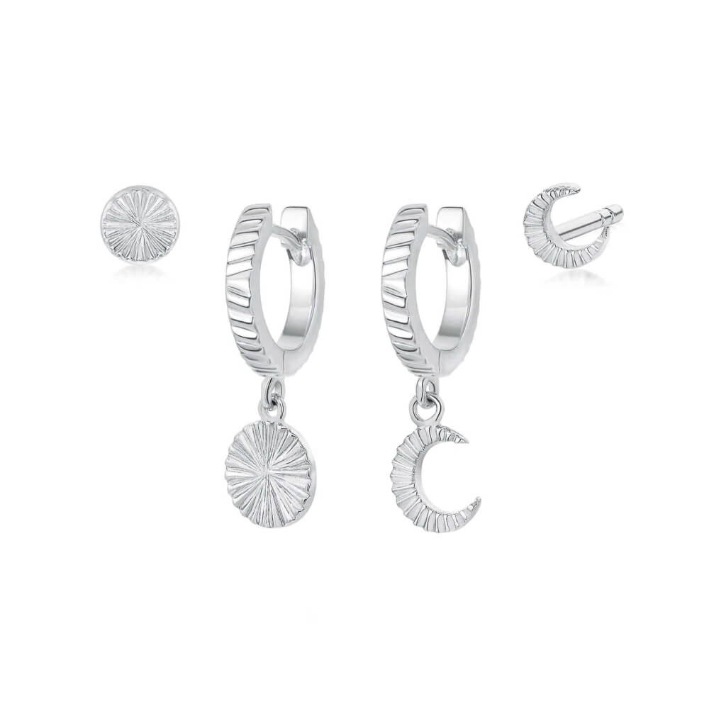 Daisy London Silver Luna Earring Stack - MococoDaisy LondonLSET25_SLVEarrings