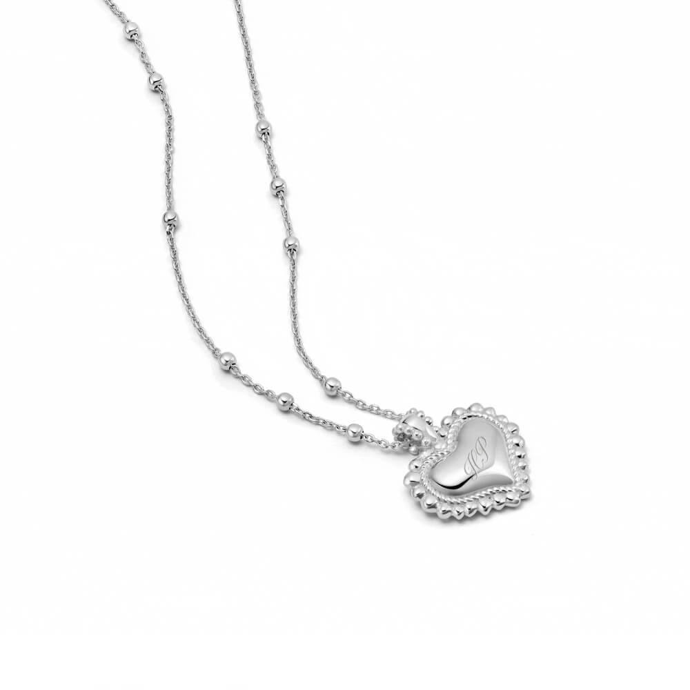 Daisy London Silver Mini Engravable Bobble Heart Necklace - MococoDaisy LondonHTN02_SLVNecklaces