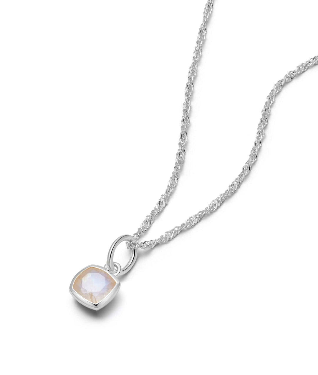 Daisy London Silver Moonstone June Birthstone Charm Necklace - MococoDaisy LondonBS18_SLVNecklaces