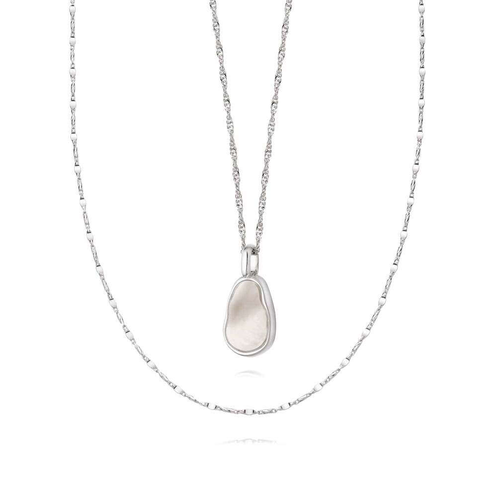 Daisy London Silver Mother Of Pearl Chain Layering Set - MococoDaisy LondonGSET100Jewellery Sets