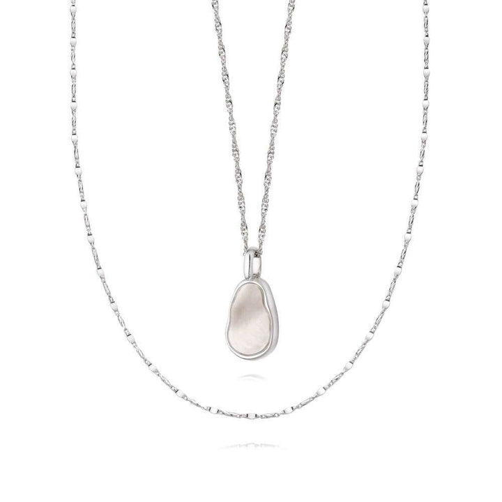 Daisy London Silver Mother Of Pearl Chain Layering Set - MococoDaisy LondonGSET100Jewellery Sets
