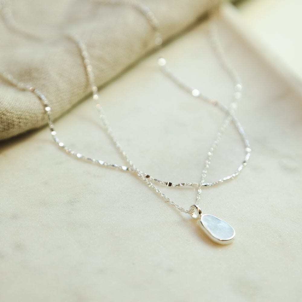 Daisy London Silver Mother Of Pearl Chain Layering Set - MococoDaisy LondonGSET100Jewellery Sets