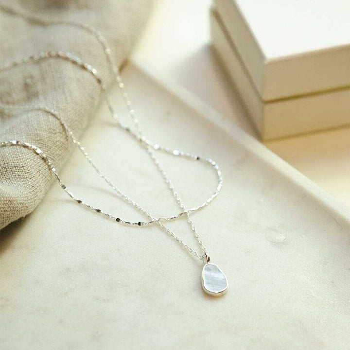 Daisy London Silver Mother Of Pearl Chain Layering Set - MococoDaisy LondonGSET100Jewellery Sets