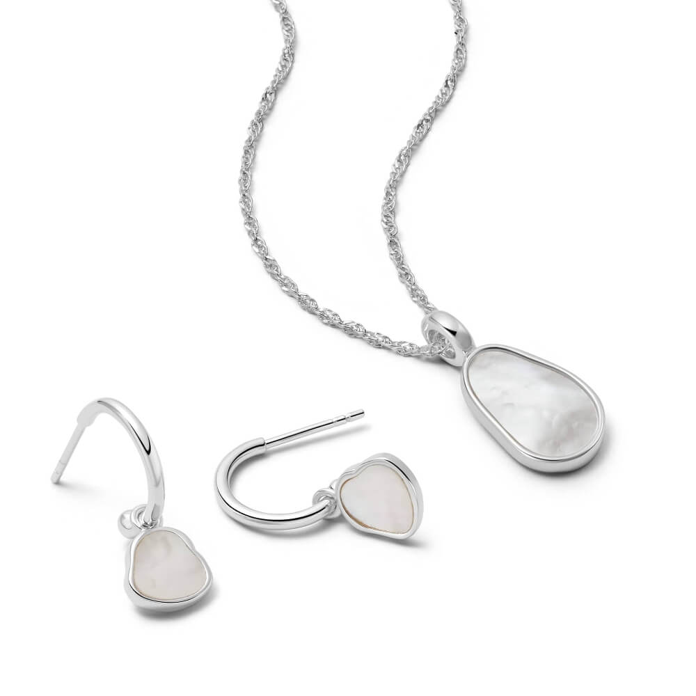 Daisy London Silver Mother Of Pearl Layering Set - MococoDaisy LondonGSET154_SLVJewellery Sets