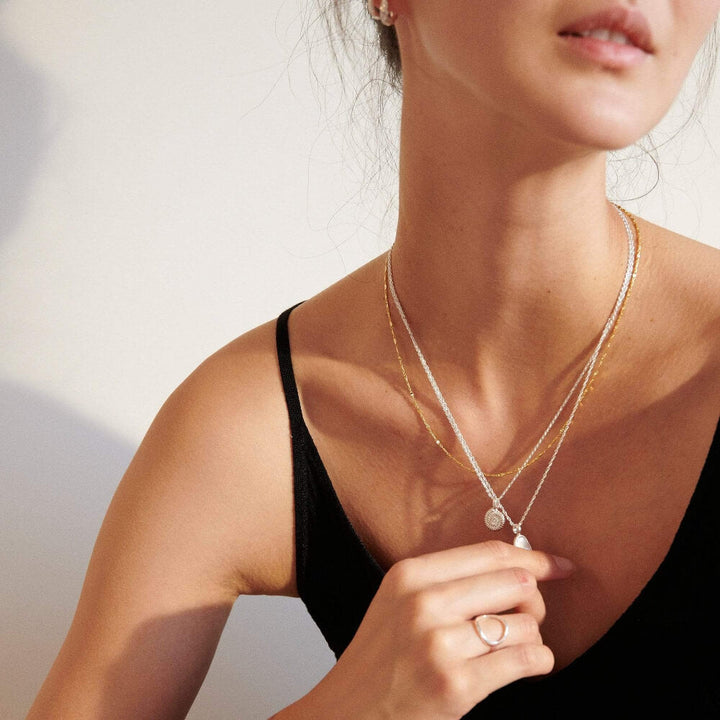 Daisy London Silver Mother Of Pearl Layering Set - MococoDaisy LondonGSET154_SLVJewellery Sets