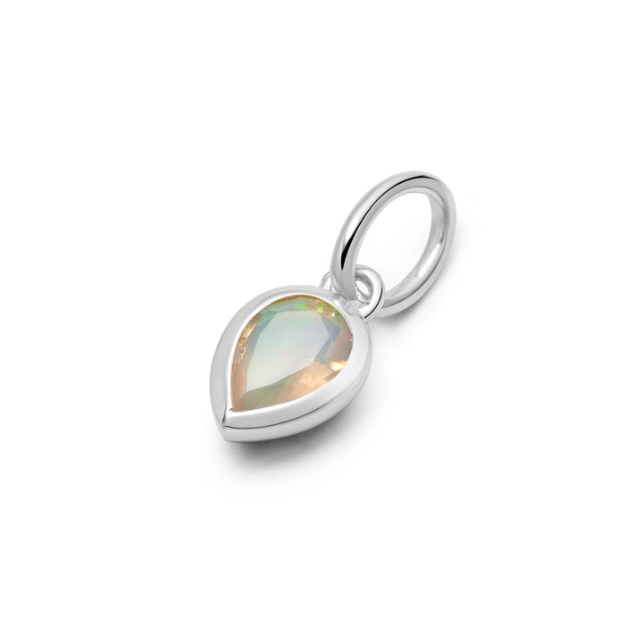 Daisy London Silver Opal October Birthstone Charm Necklace - MococoDaisy LondonBS22_SLVNecklaces
