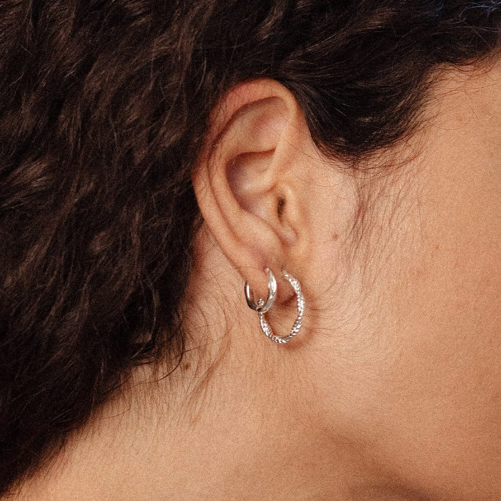 Daisy London Silver Organic Twist Earring Stack - MococoDaisy LondonGSET114_SLVEarrings