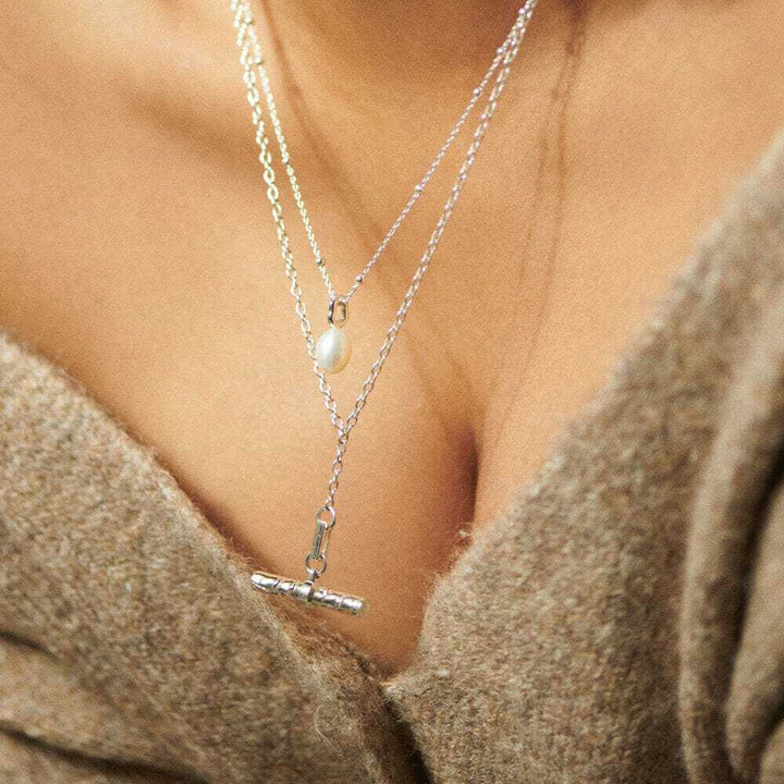 Daisy London Silver Oyster T Bar Necklace - MococoDaisy LondonTN02_SLVNecklaces