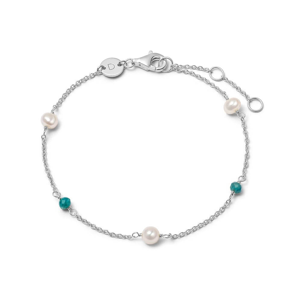 Daisy London Silver Pearl and Blue Bead Bracelet - MococoDaisy LondonSBR07_SLVBracelets