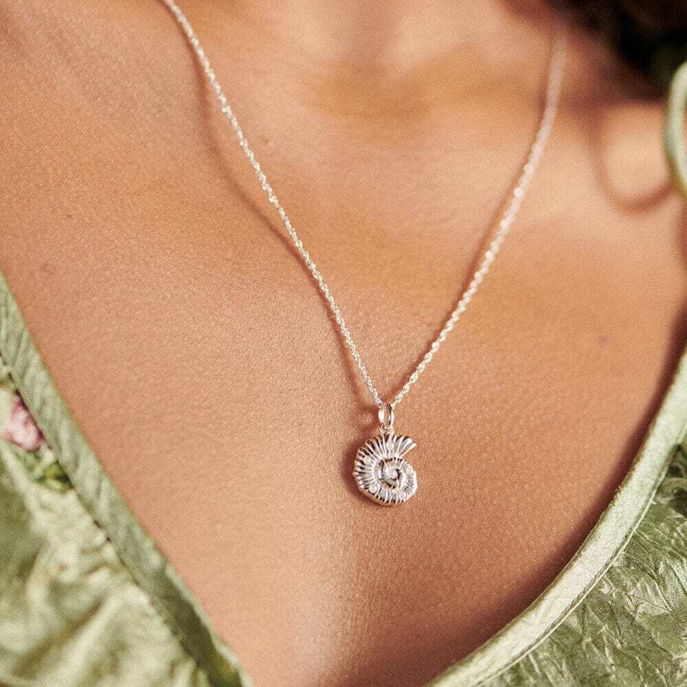 Daisy London Silver Pearl And Shell Pendant Necklace - MococoDaisy LondonSN19_SLVCharms & Pendants
