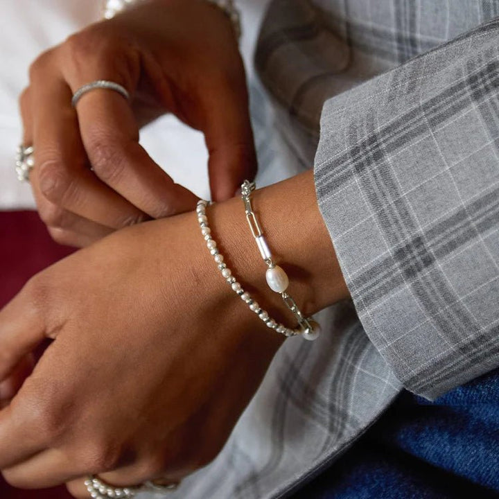 Daisy London Silver Pearl & Bead Bracelet - MococoDaisy LondonBPBR02_SLVBracelets