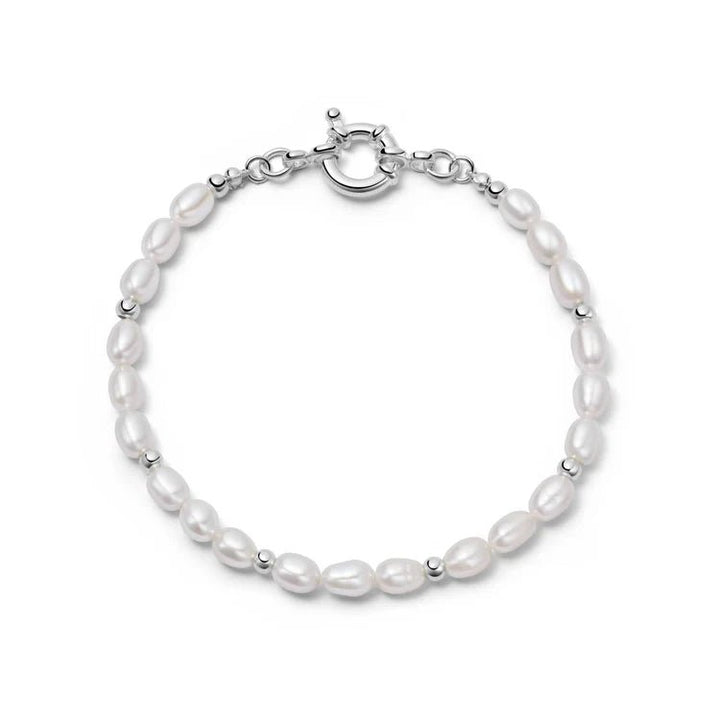 Daisy London Silver Pearl Beaded Chain Bracelet - MococoDaisy LondonBPBR03_SLVBracelets