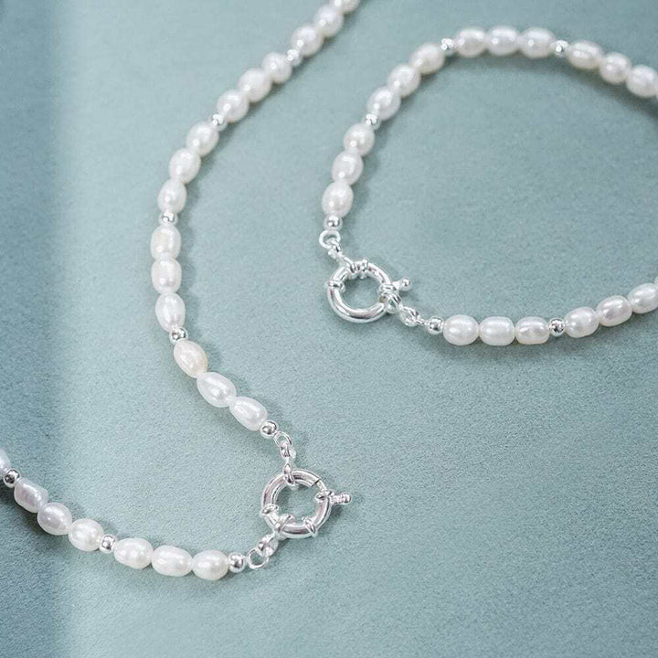 Daisy London Silver Pearl Beaded Necklace - MococoDaisy LondonBPN04_SLVNecklaces