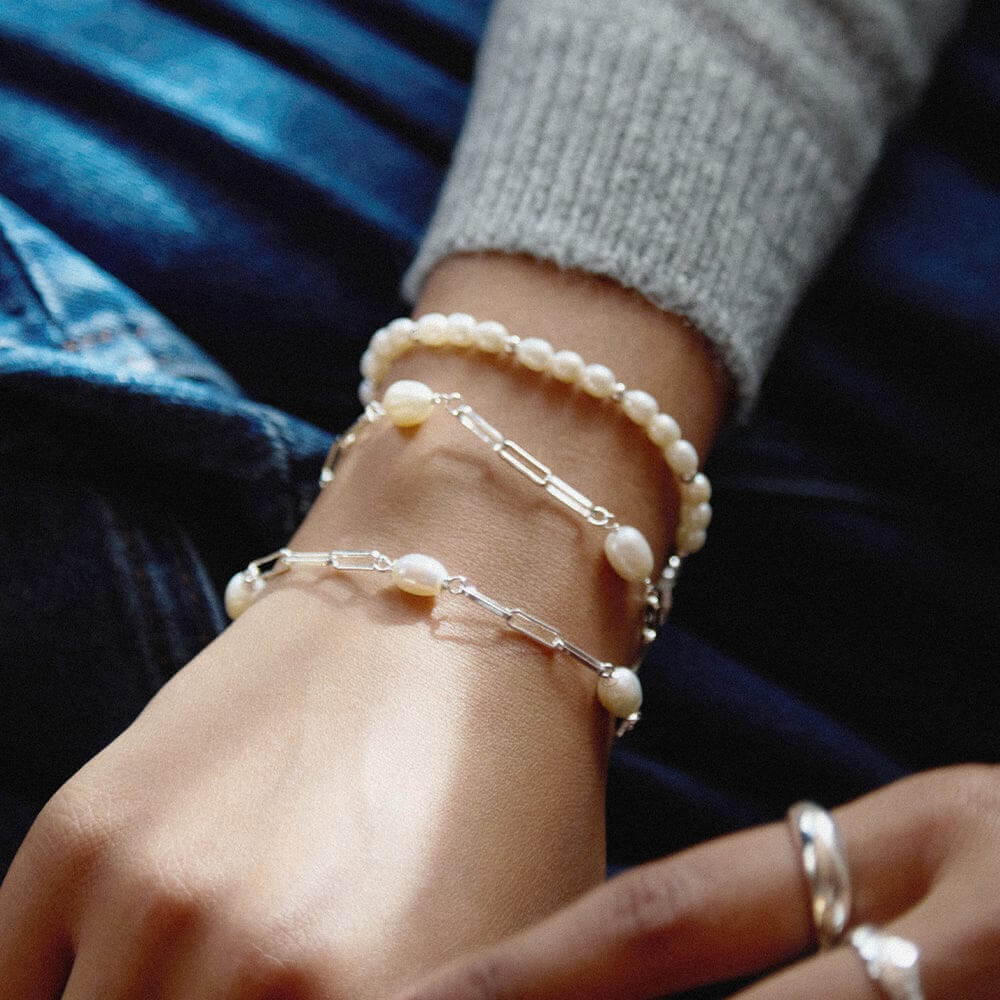 Daisy London Silver Pearl Chunky Chain Bracelet - MococoDaisy LondonBPBR04_SLVBracelets