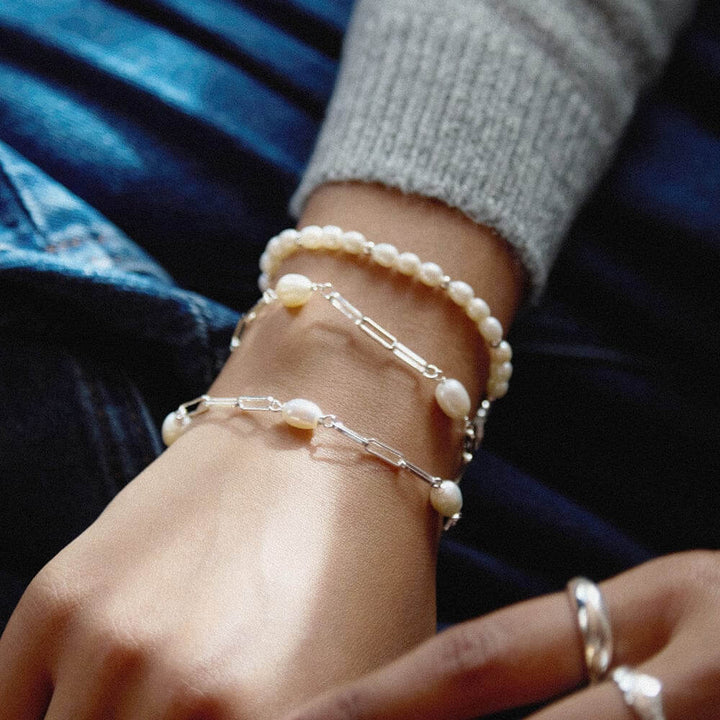 Daisy London Silver Pearl Chunky Chain Bracelet - MococoDaisy LondonBPBR04_SLVBracelets