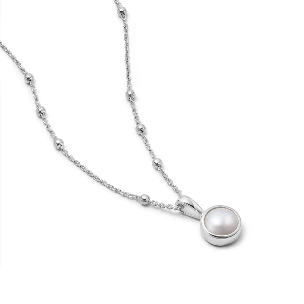 Daisy London Silver Pearl Healing Stone Necklace - MococoDaisy LondonASN02_SLVNecklaces