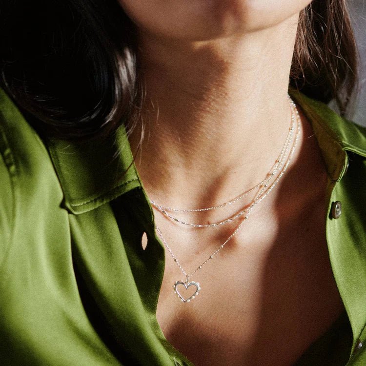 Daisy London Silver Pearl Heart Necklace - MococoDaisy LondonHTN01_SLVNecklaces