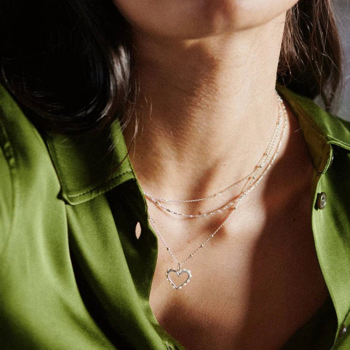 Daisy London Silver Pearl Heart Necklace - MococoDaisy LondonHTN01_SLVNecklaces