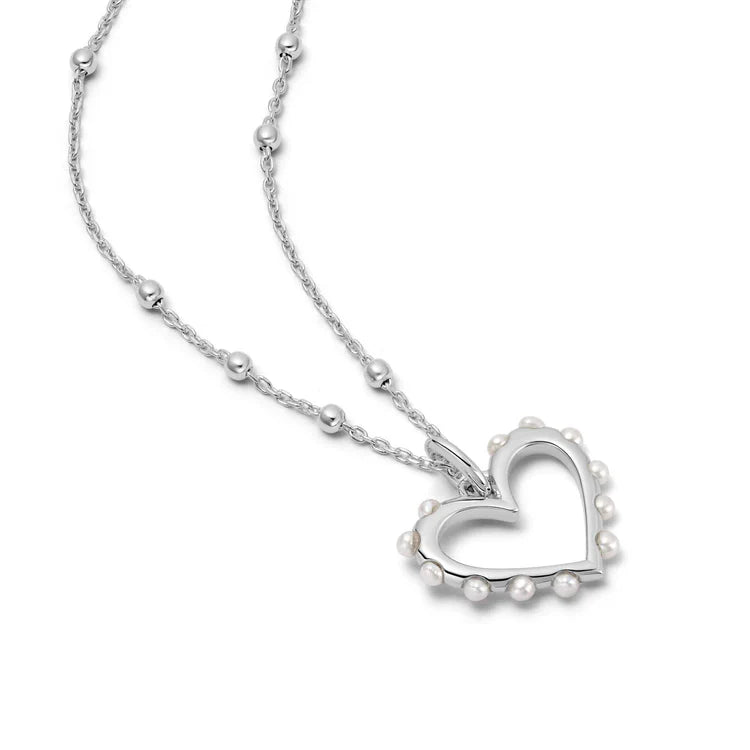 Daisy London Silver Pearl Heart Necklace - MococoDaisy LondonHTN01_SLVNecklaces